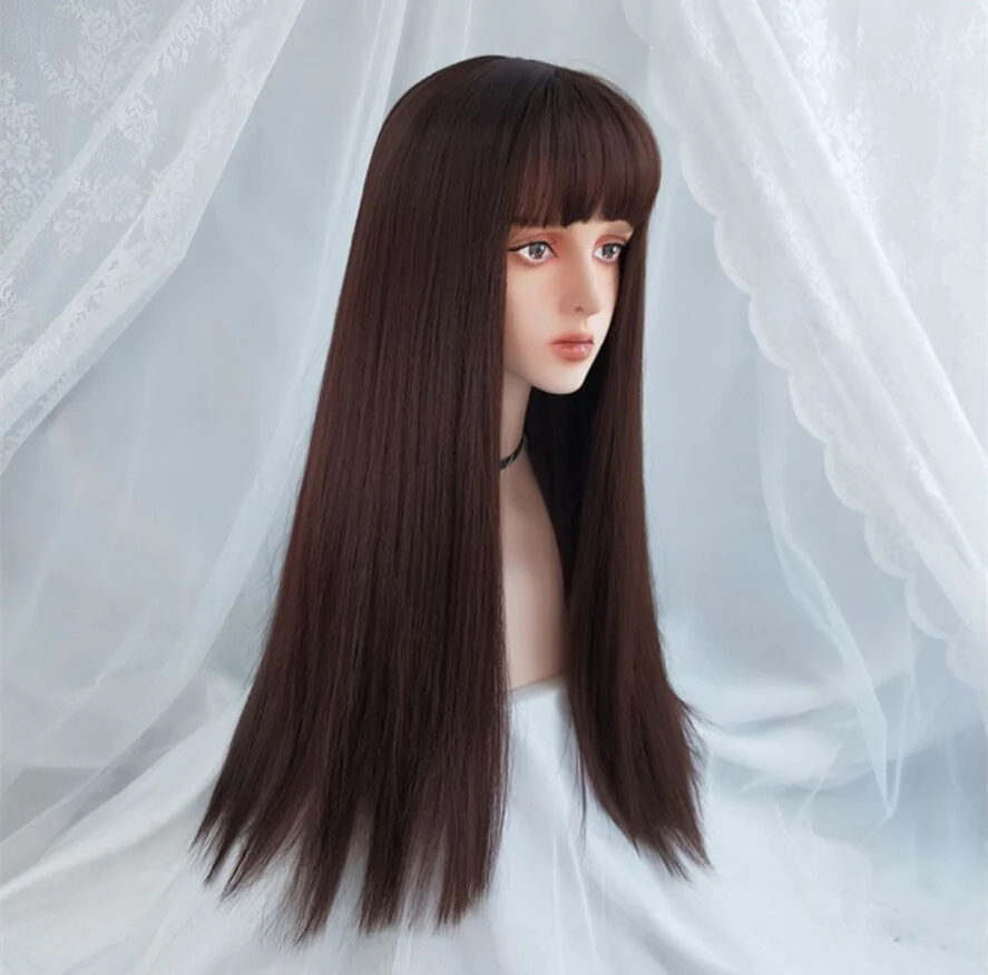 Pink long straight hair HA0055 - Image 15