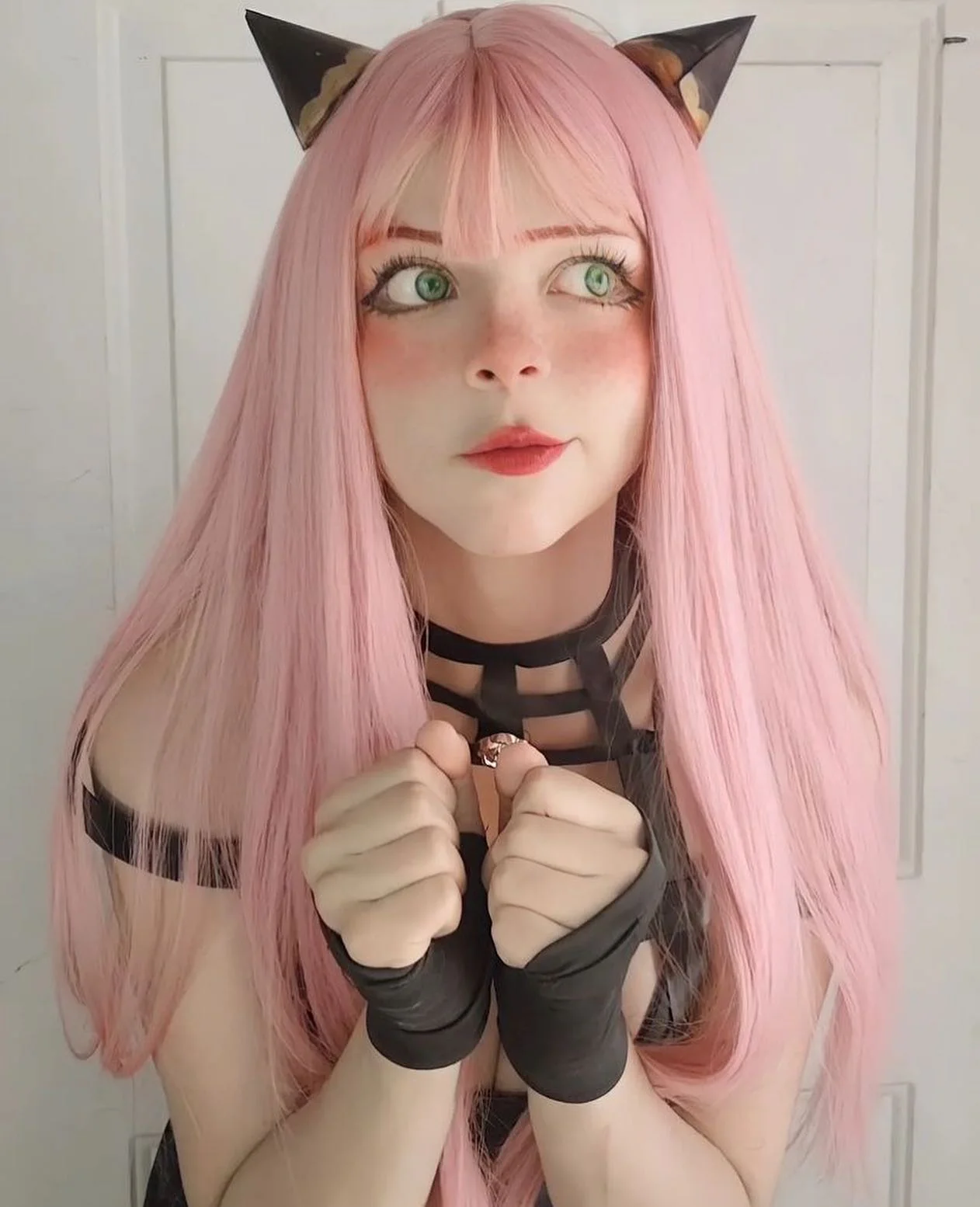 Pink long straight hair HA0055 - Image 3
