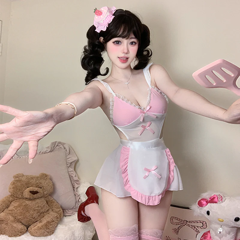 pink maid dress HA2957 - Image 2