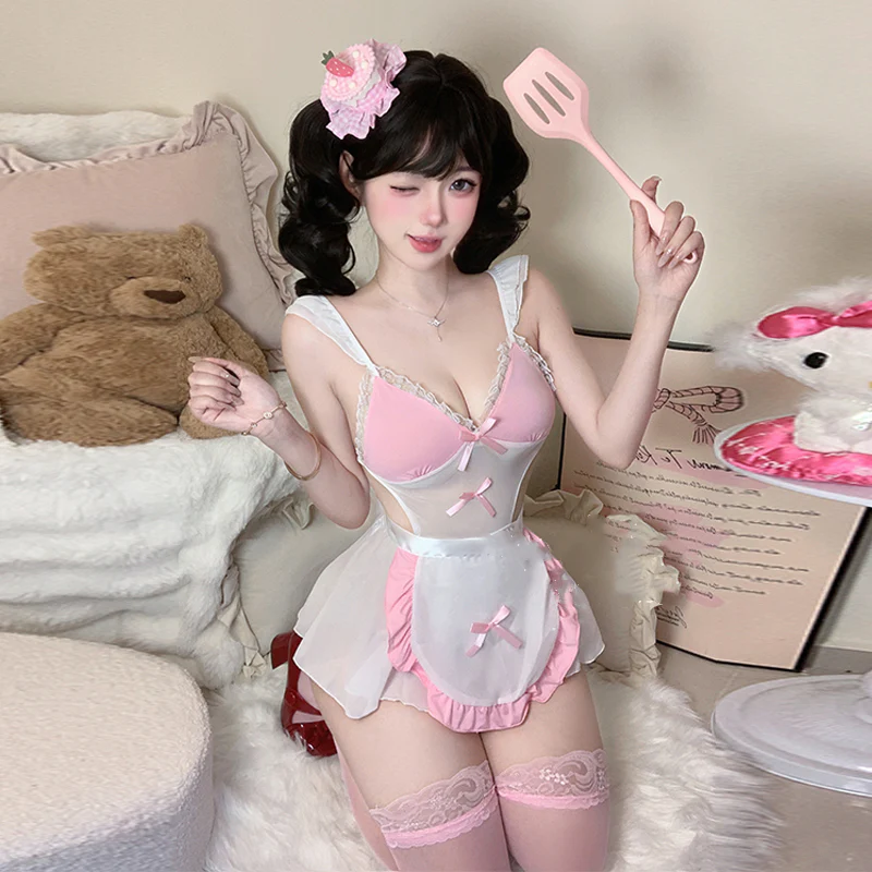 pink maid dress HA2957 - Image 4