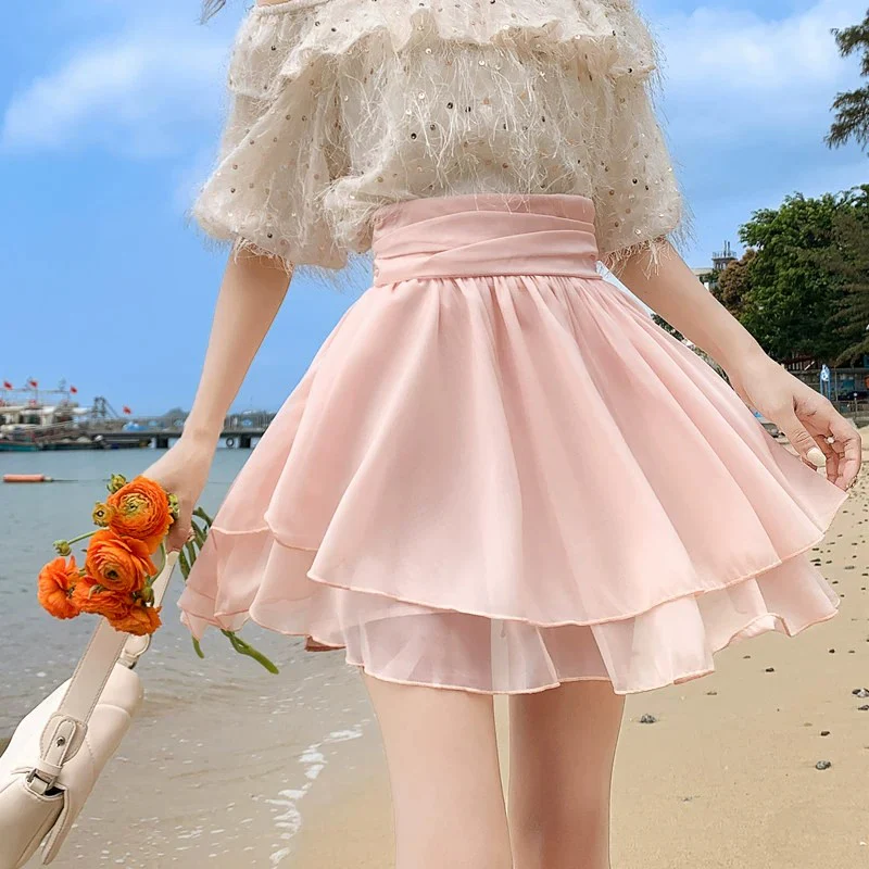Pink mesh skirt   HA1846 - Image 5