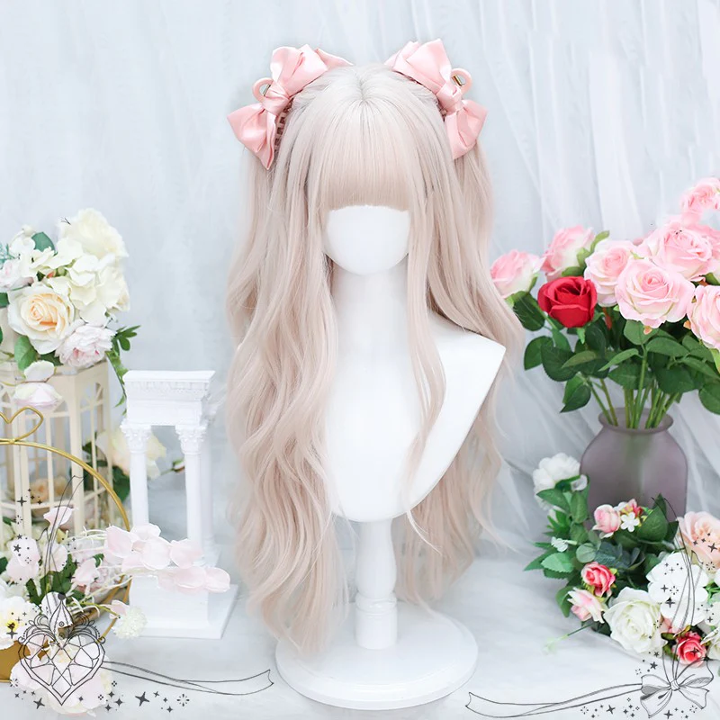 Pink natural long curly wig   HA1835 - Image 2