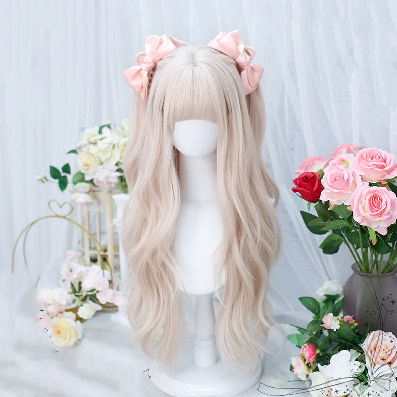 Pink natural long curly wig   HA1835 - Image 3