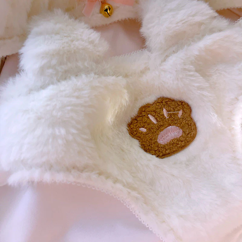 Pink Plush Cat's Claw Bra Set   HA0669 - Image 5