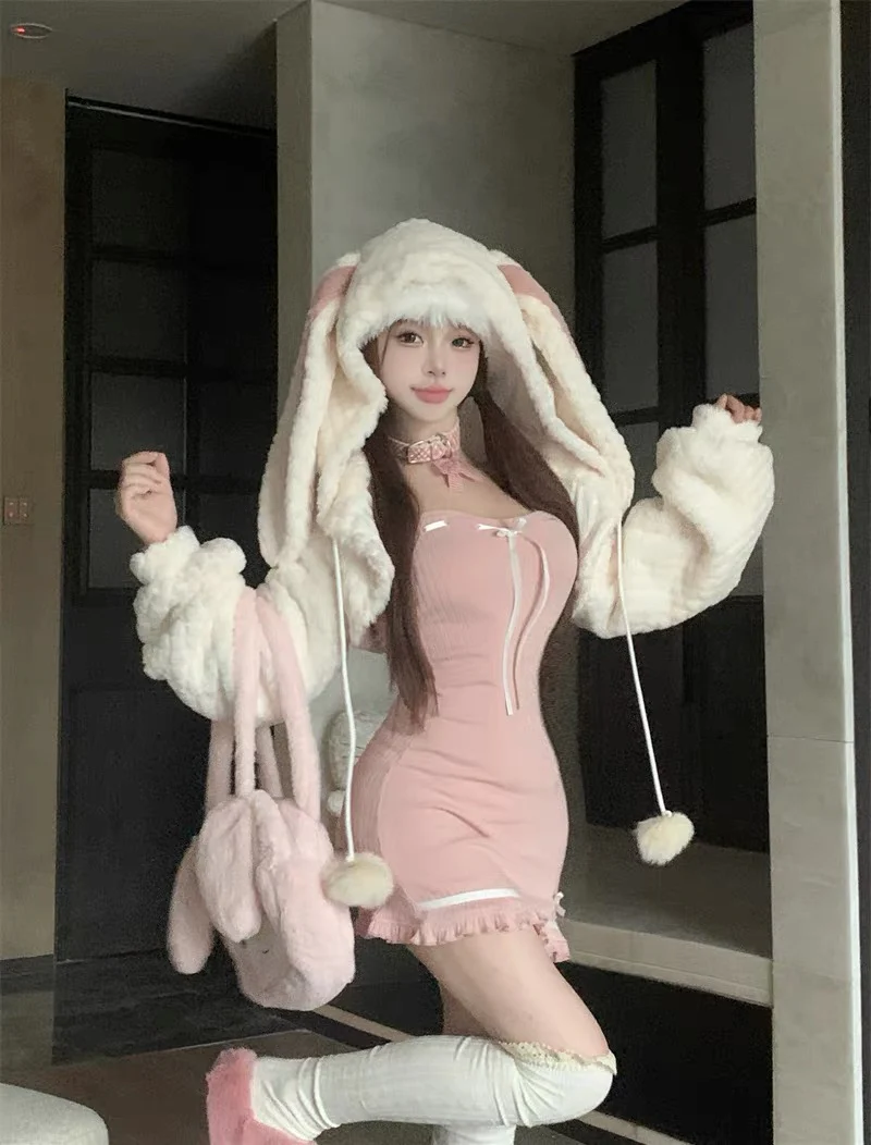 Pink rabbit ears suit HA2237 - Image 4