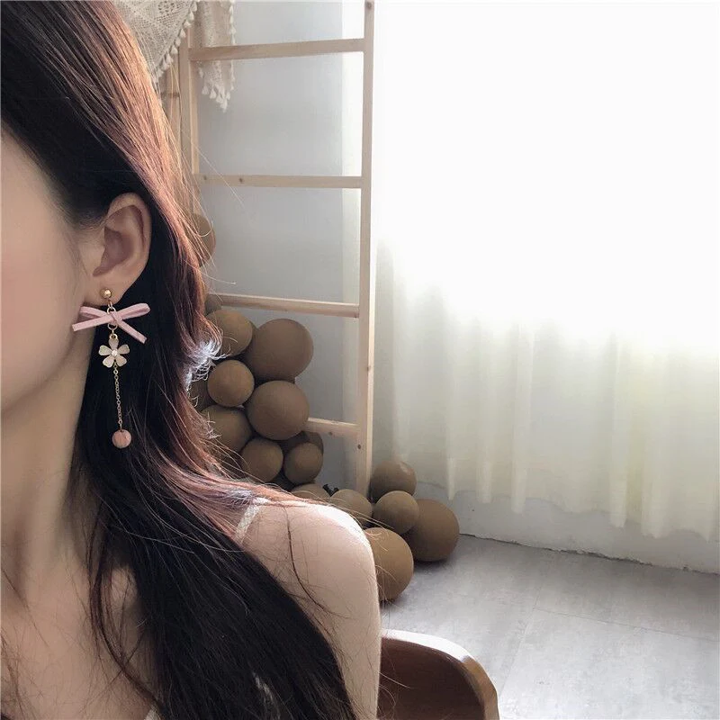 Pink Rabbit Sakura Bow Ear Clip  HA0721 - Image 3