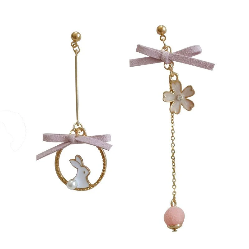 Pink Rabbit Sakura Bow Ear Clip  HA0721 - Image 4