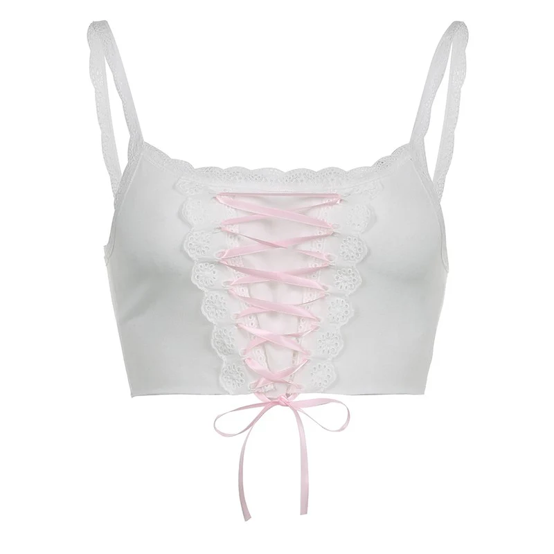 Pink Ribbon Panel Camisole   HA1958 - Image 2