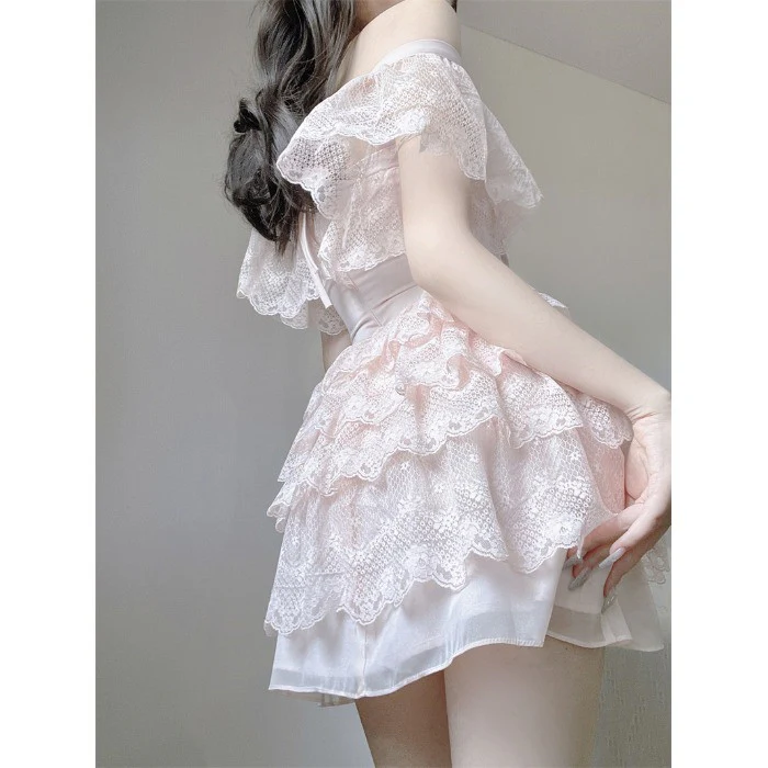 Pink Ruffle Puff Dress  HA0892 - Image 4