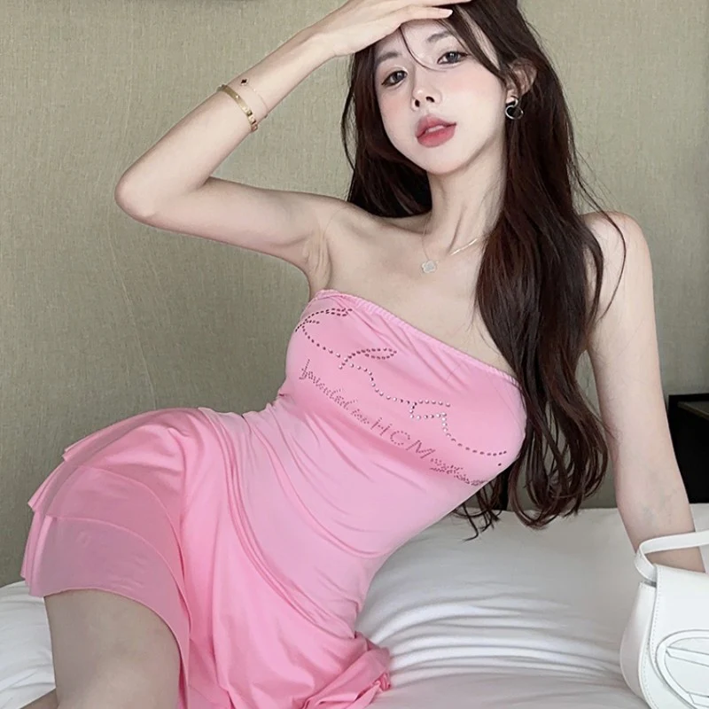 Pink tube top cake skirt   HA2067 - Image 5