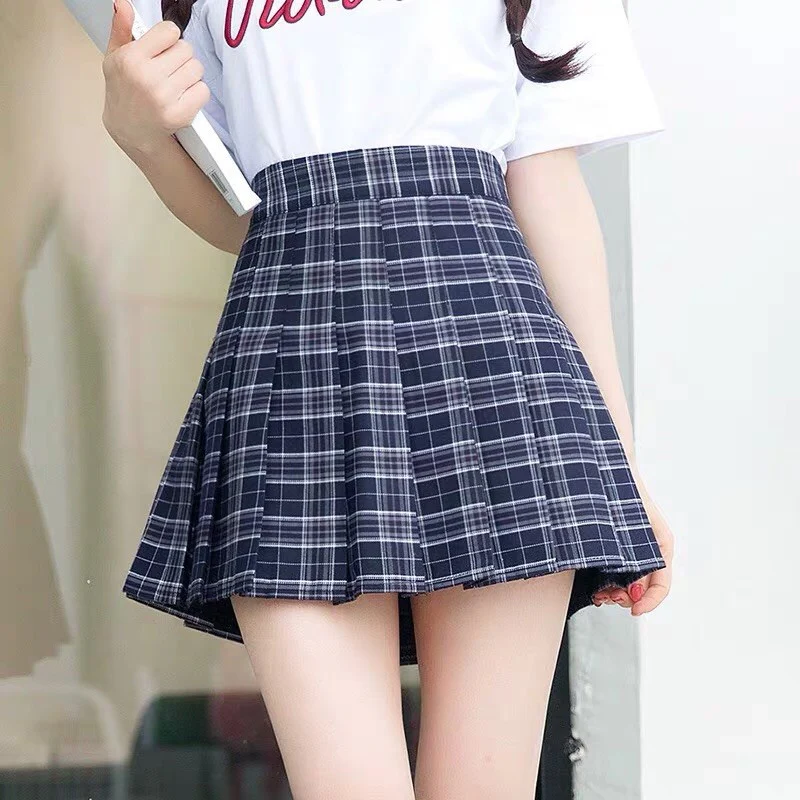 Plaid pleated skirt   HA0386 - Image 3