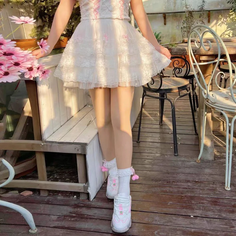 Pleated anti-skid skirt tulle skirt HA1852 - Image 4