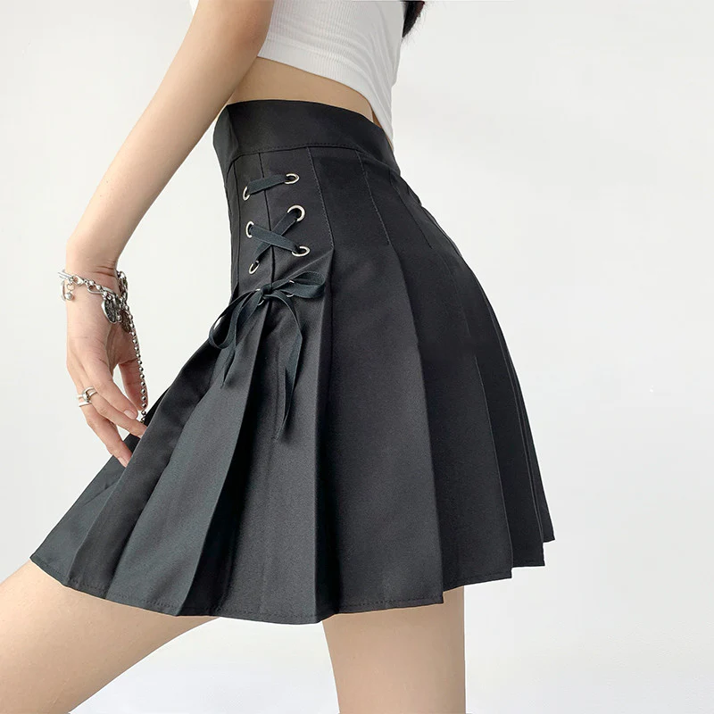 Pleated skirt anti-glare A-line skirt  HA0870 - Image 3