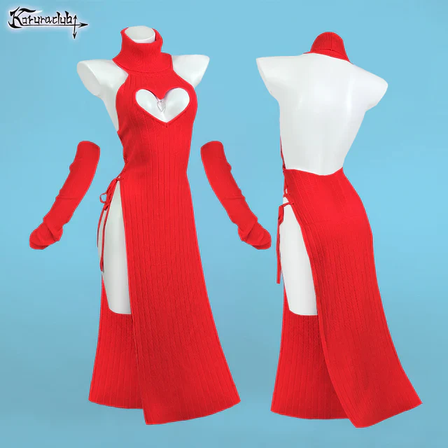 Plus Size Heart-Shaped Cheongsam KO59 - Image 13