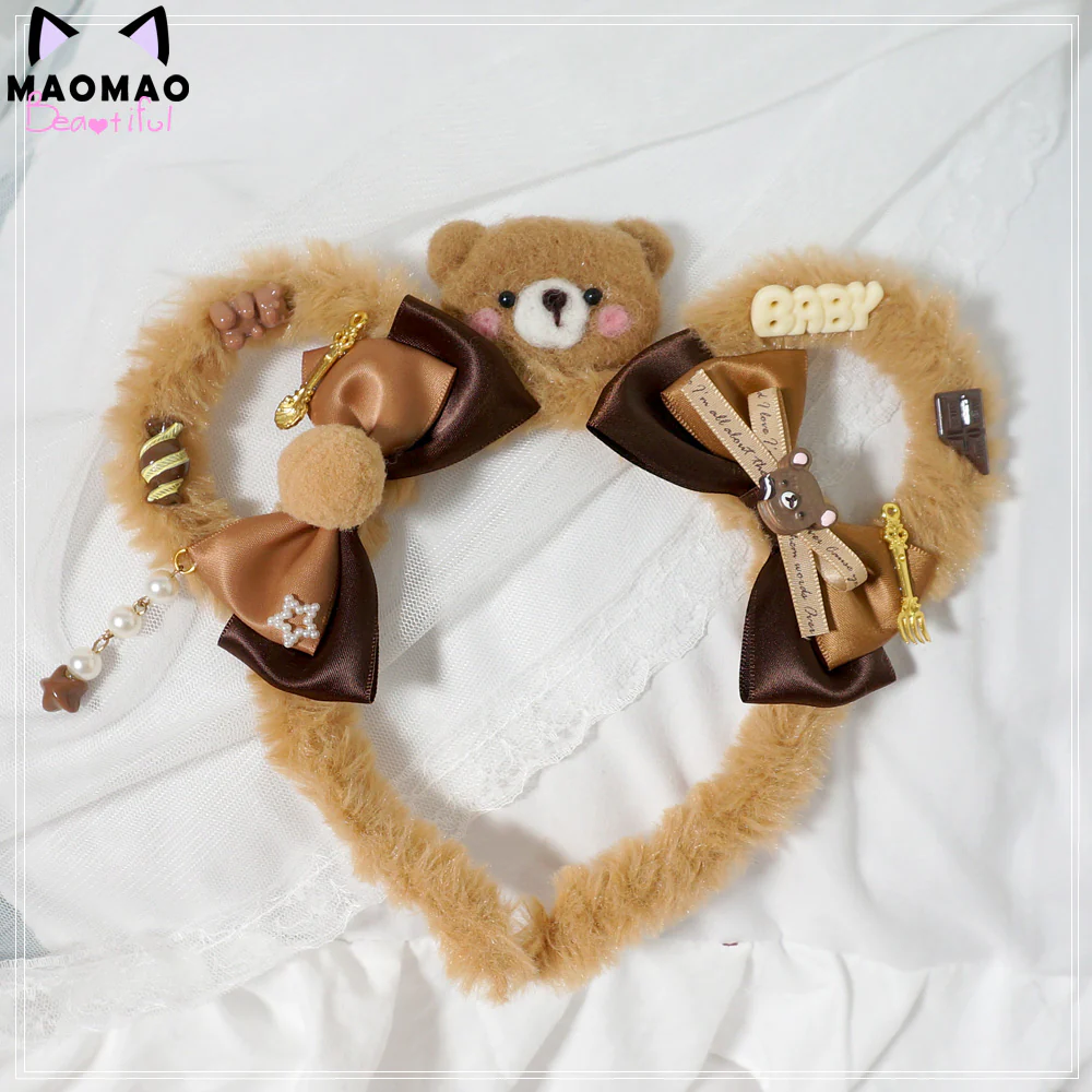 Plush Bear Ear Headband    HA0494 - Image 4