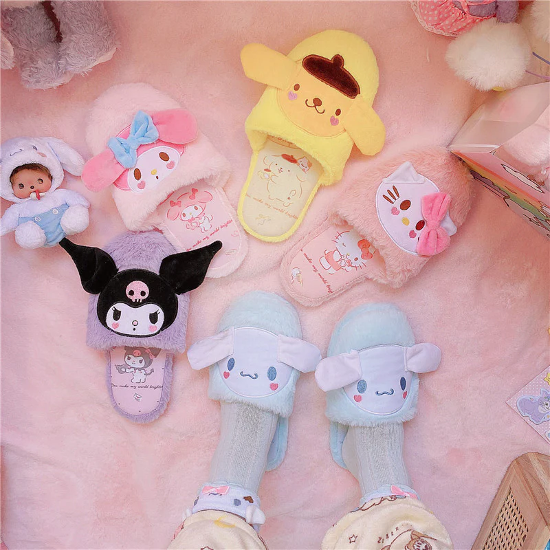 Plush big ears home cute warm shoes     HA0859 - Image 5