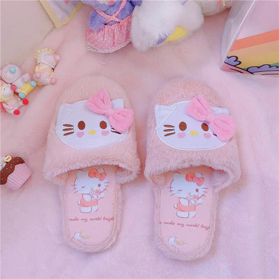 Plush big ears home cute warm shoes     HA0859 - Image 9