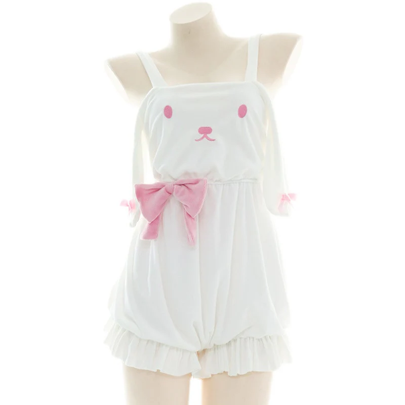 Plush bunny suspender Rompers HA0680 - Image 4