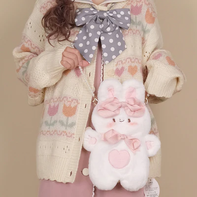 Plush cute mobile phone rabbit pouch  HA1123 - Image 5