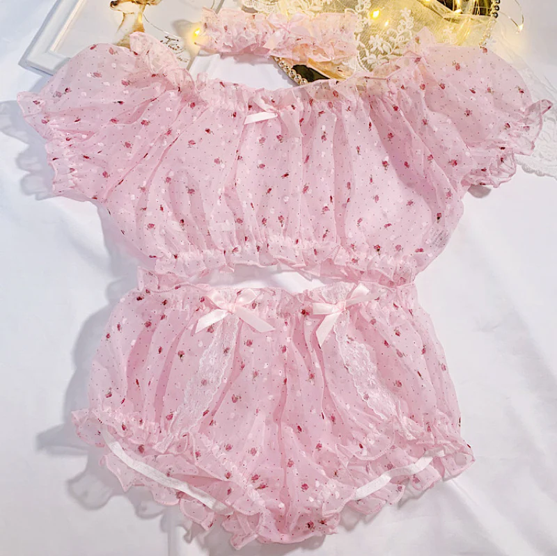 Polka dot miniskirt underwear set  HA2169 - Image 3