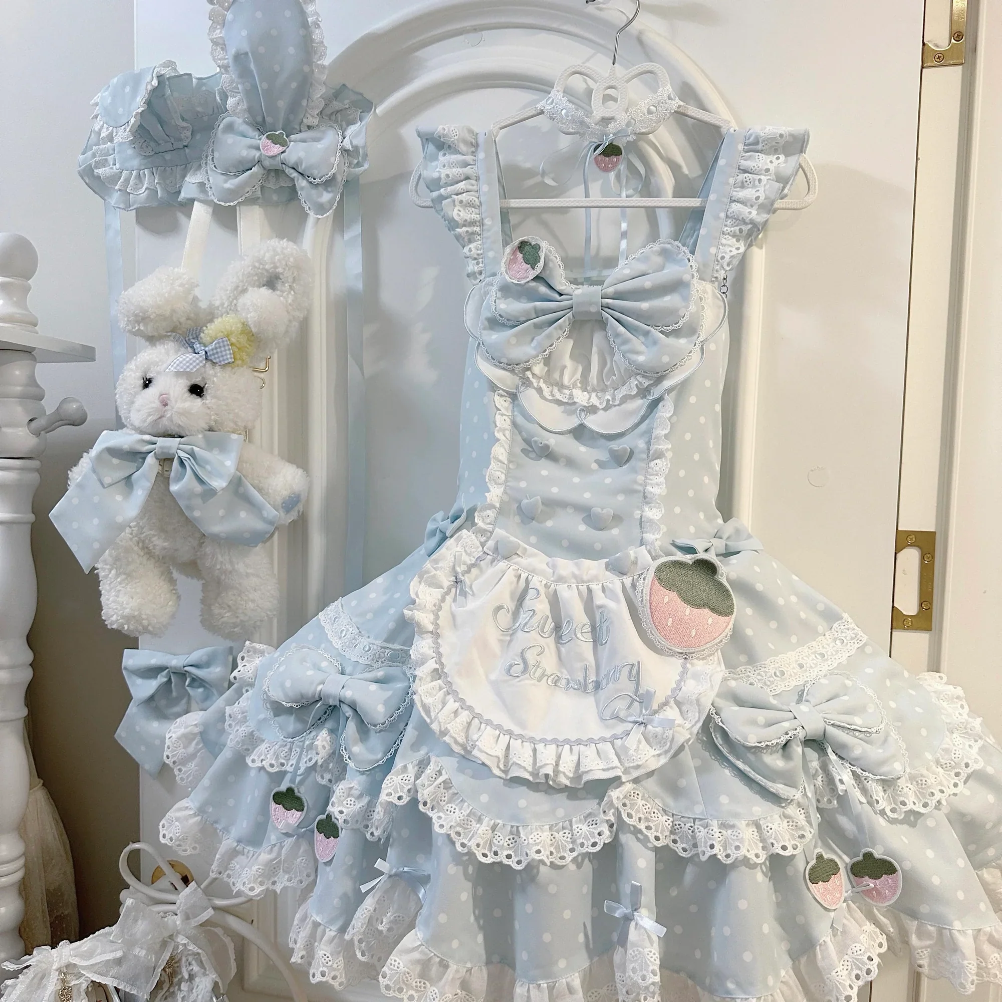 Polka dot strawberry Lolita dress HA29736 - Image 4