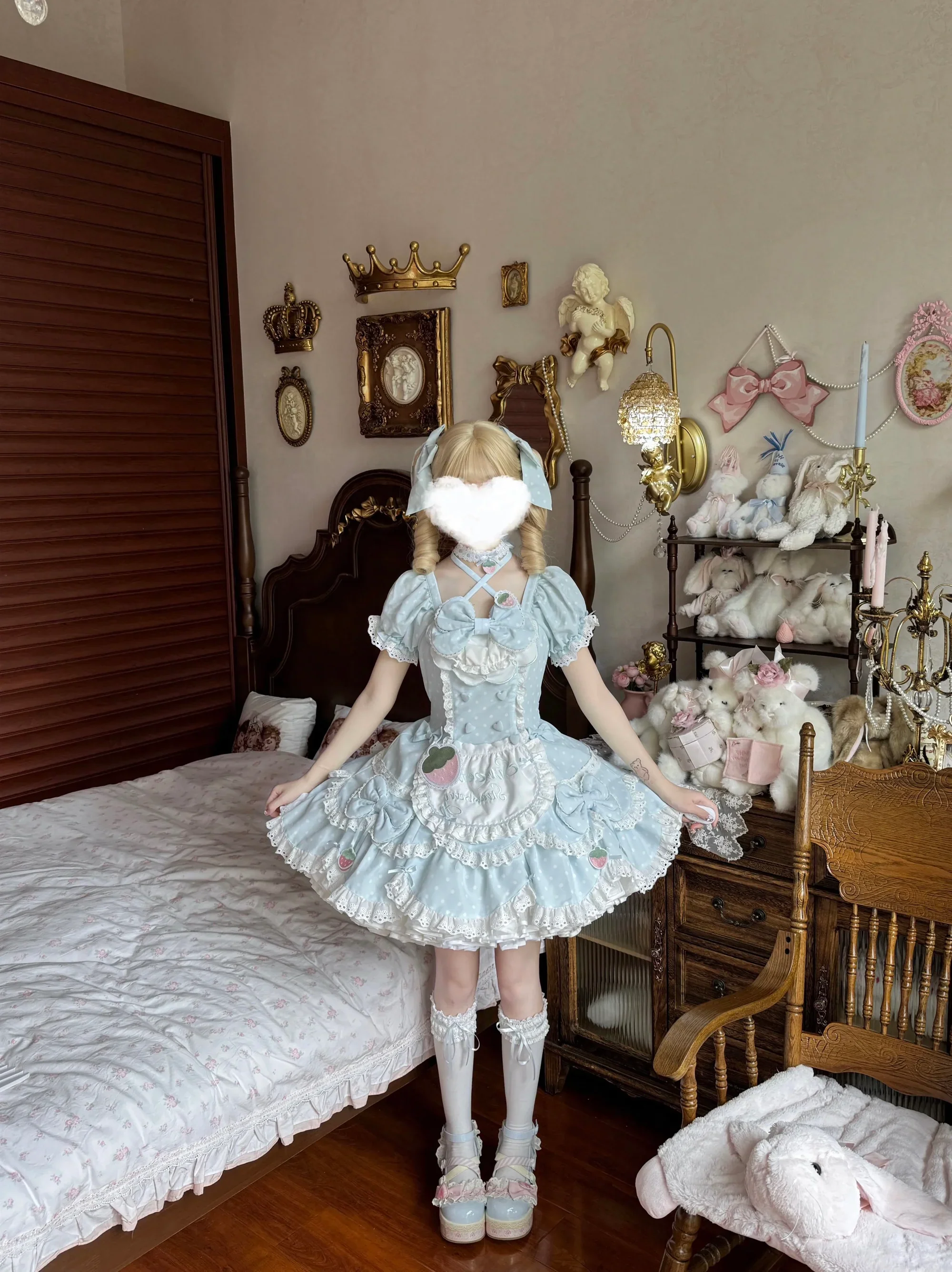 Polka dot strawberry Lolita dress HA29736 - Image 5