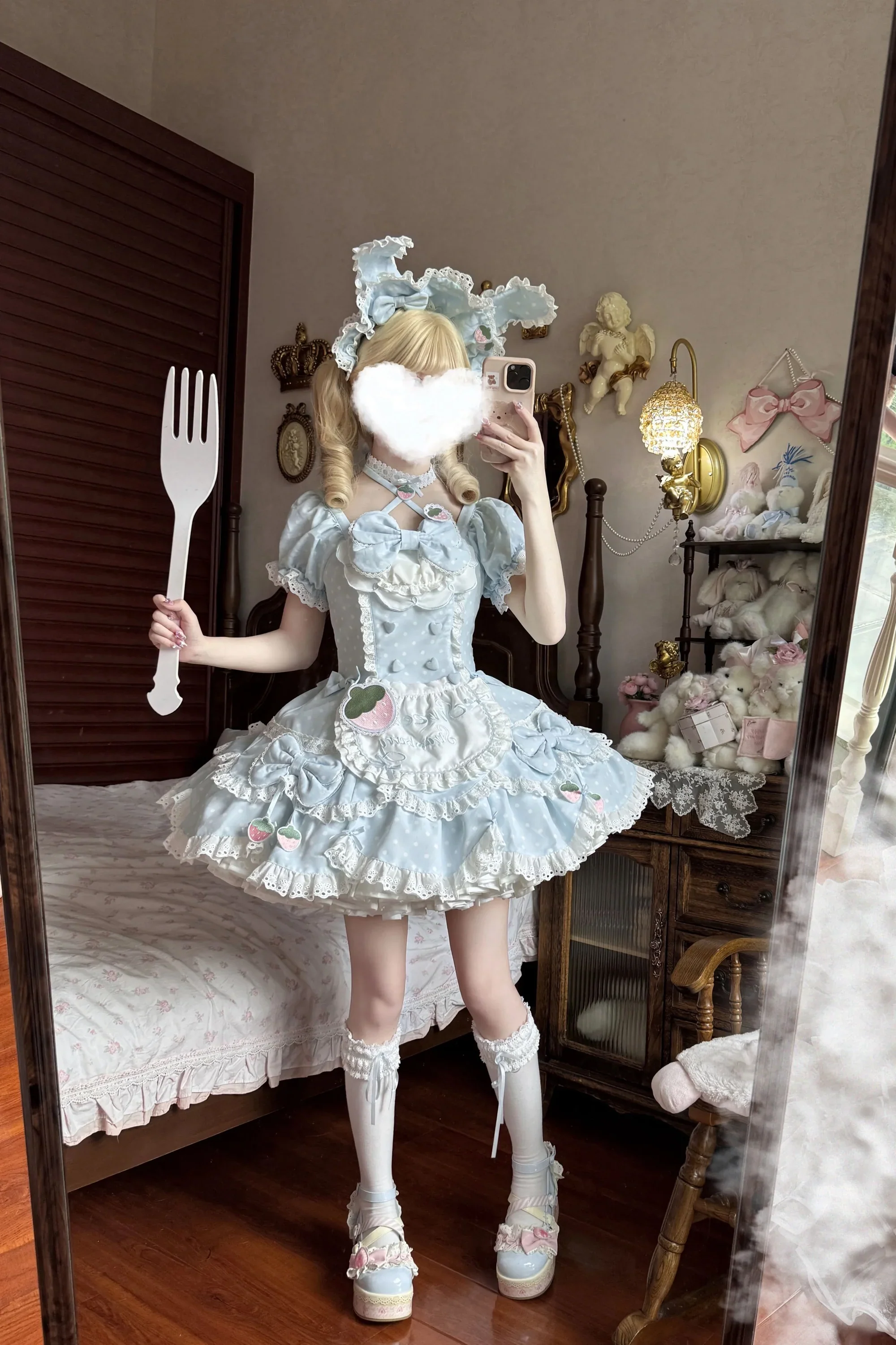Polka dot strawberry Lolita dress HA29736 - Image 7
