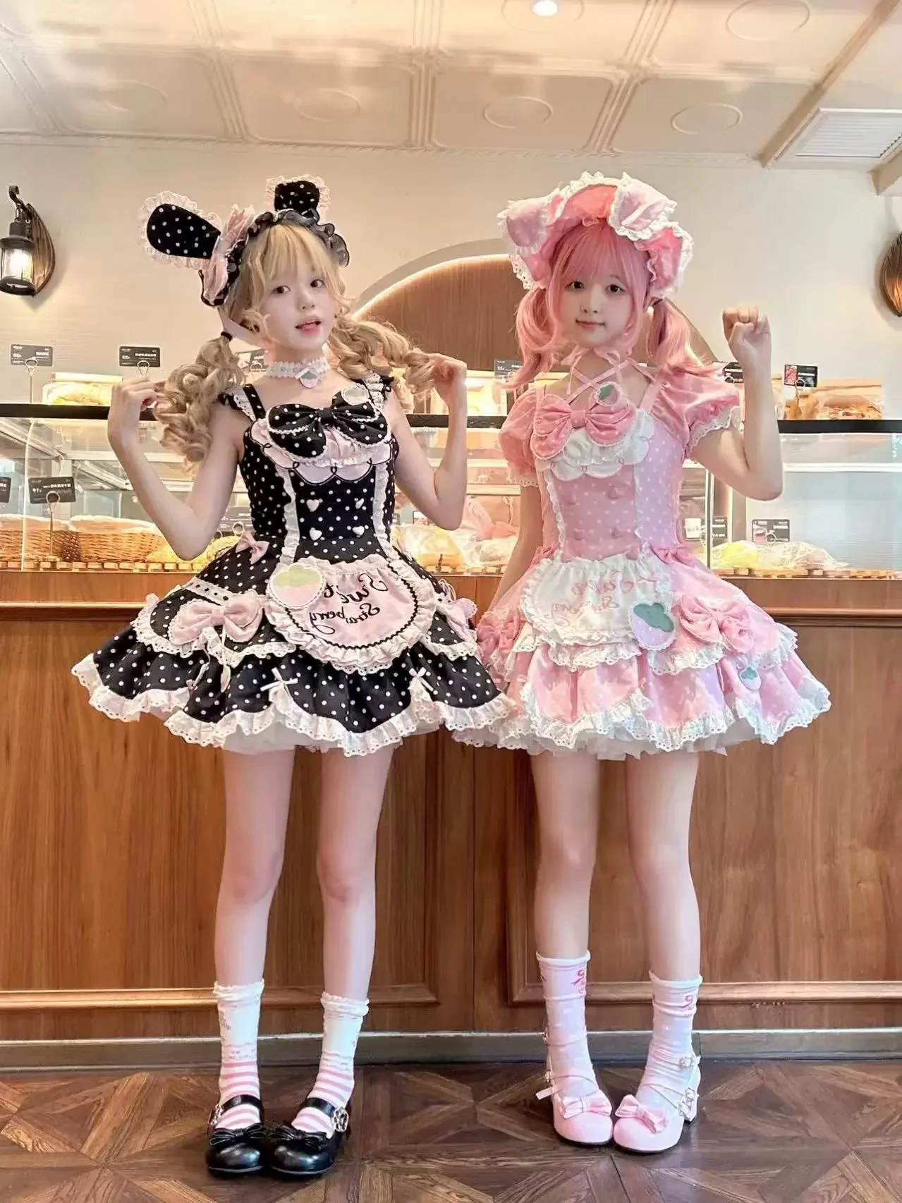 Polka dot strawberry Lolita dress HA29736 - Image 9