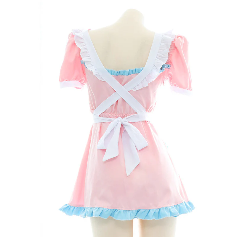 Powder blue ruffle dress loungewear HA0857 - Image 3