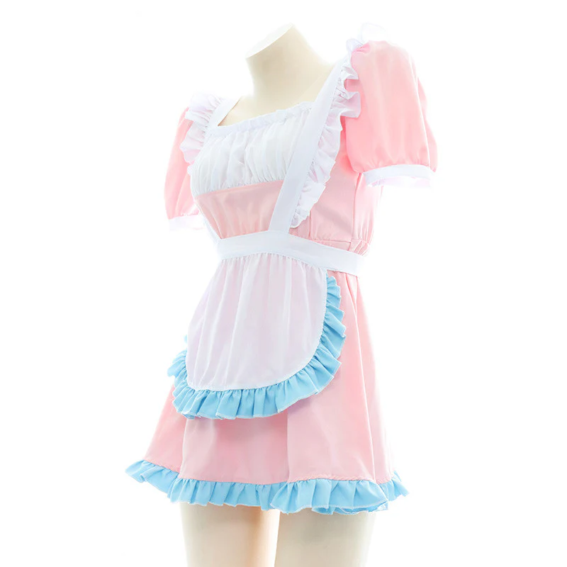 Powder blue ruffle dress loungewear HA0857 - Image 4