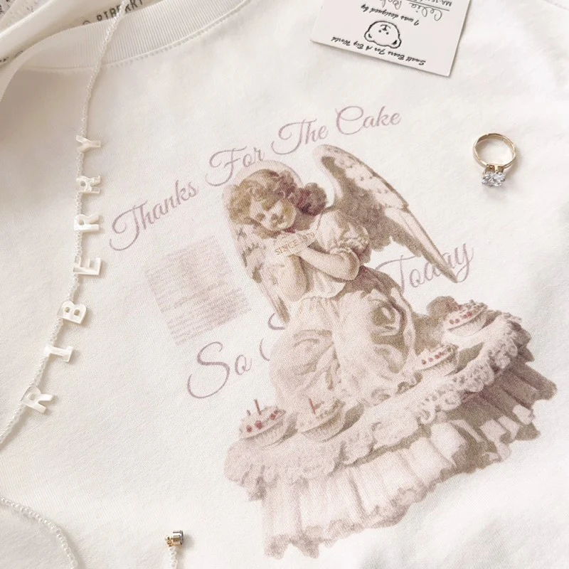 Praying Angel Cutout Collar Tank Top   HA1967 - Image 3