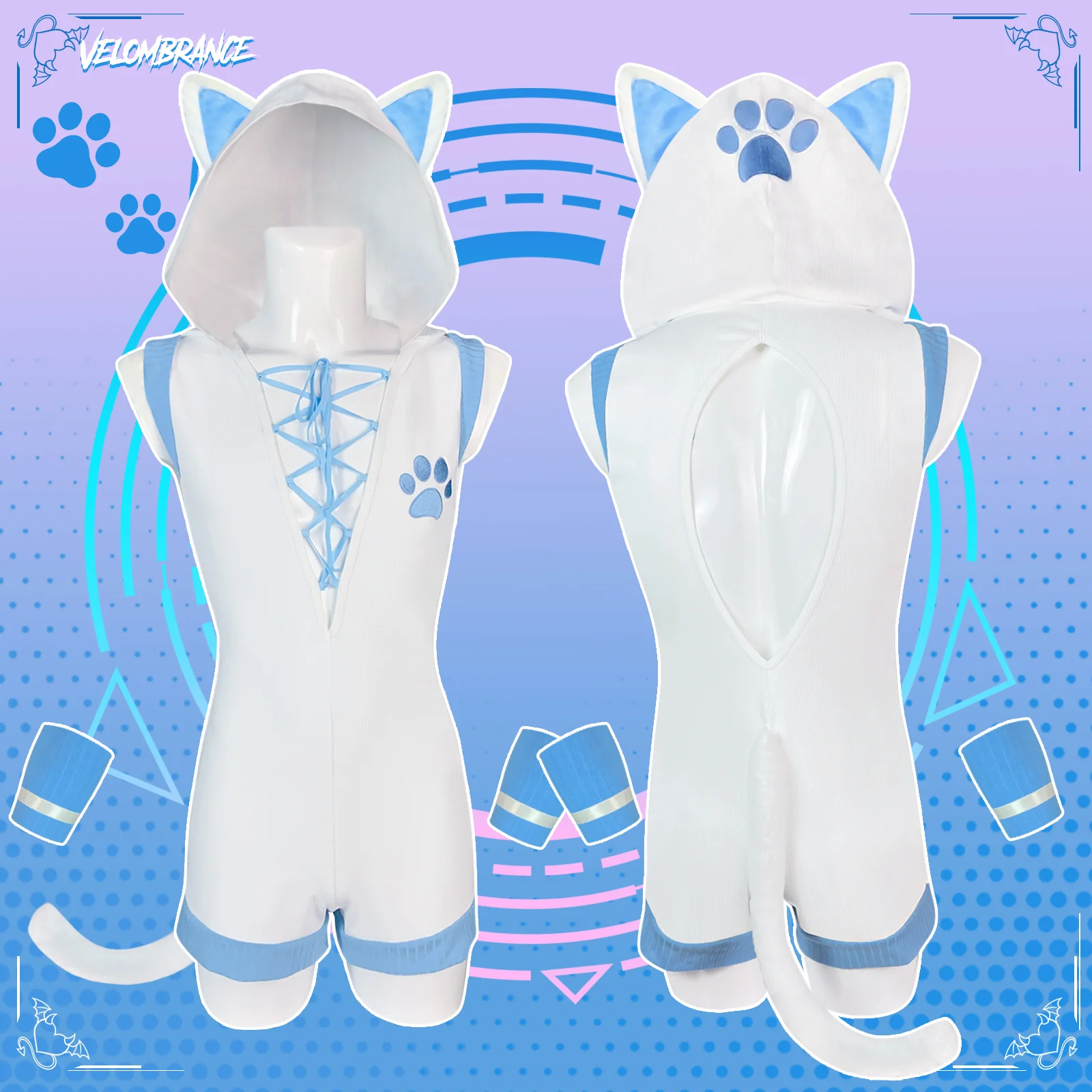 Pre-sale Cat Bodysuit (3-Piece Set）AS43 - Image 3