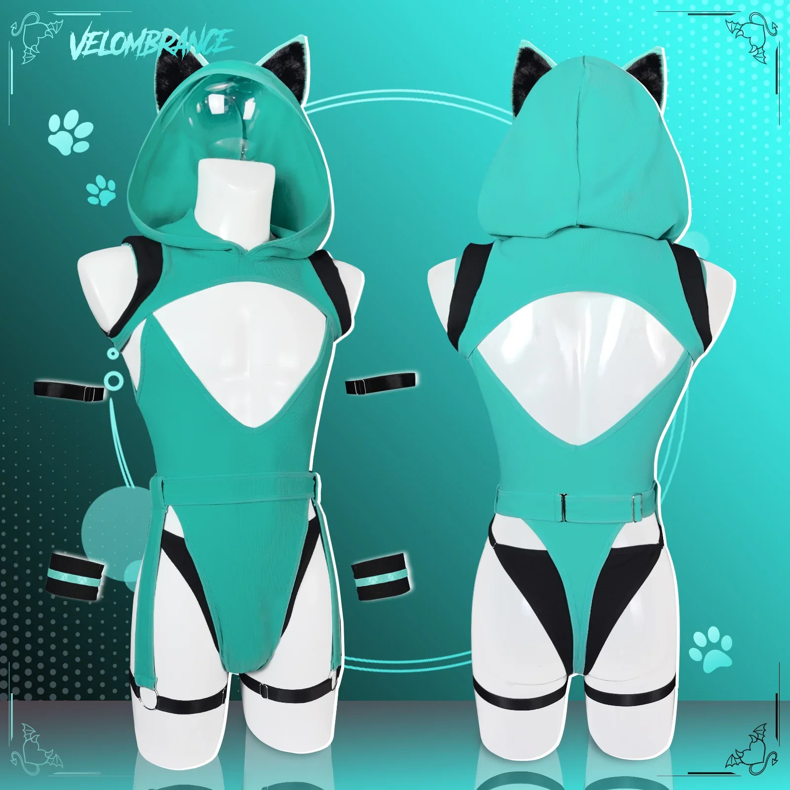 Minty Meow Bodysuit (5-Piece Set) AS46 - Image 3