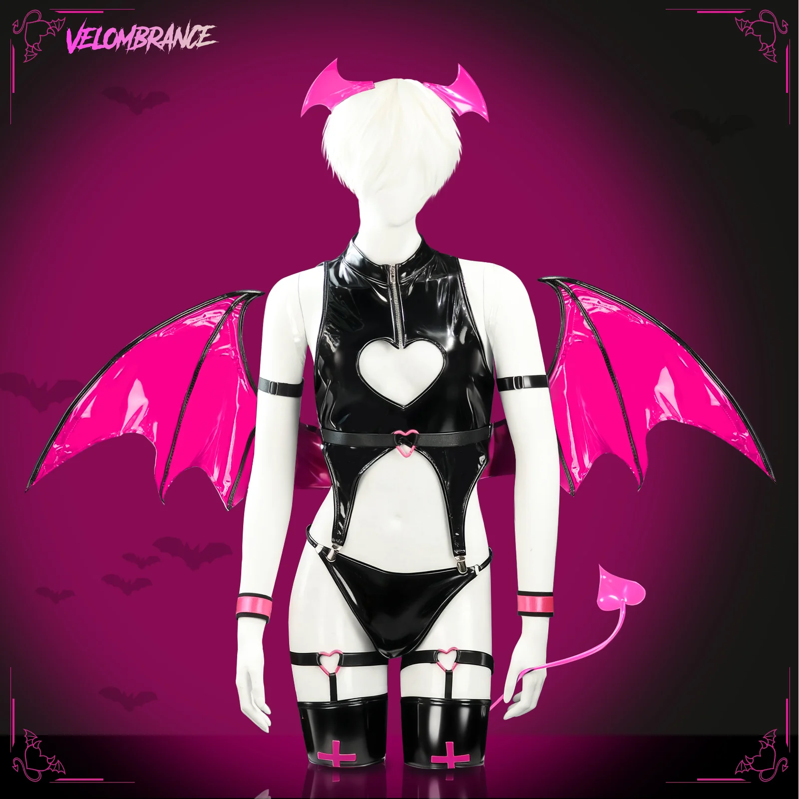 Cosplay Devil Bodysuit (7-Piece Set) AS32 - Image 2