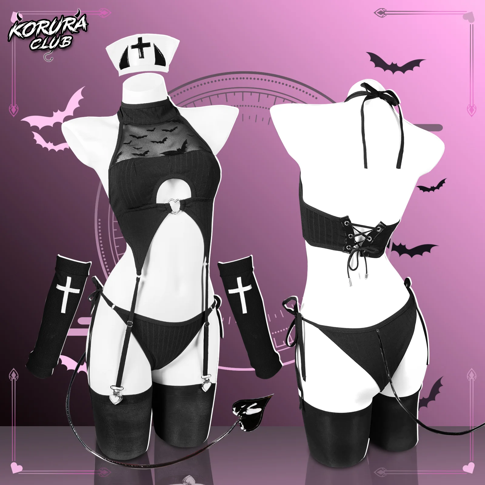 Pre-sale Cosplay Bat Nurse Lingerie KO142 - Image 3