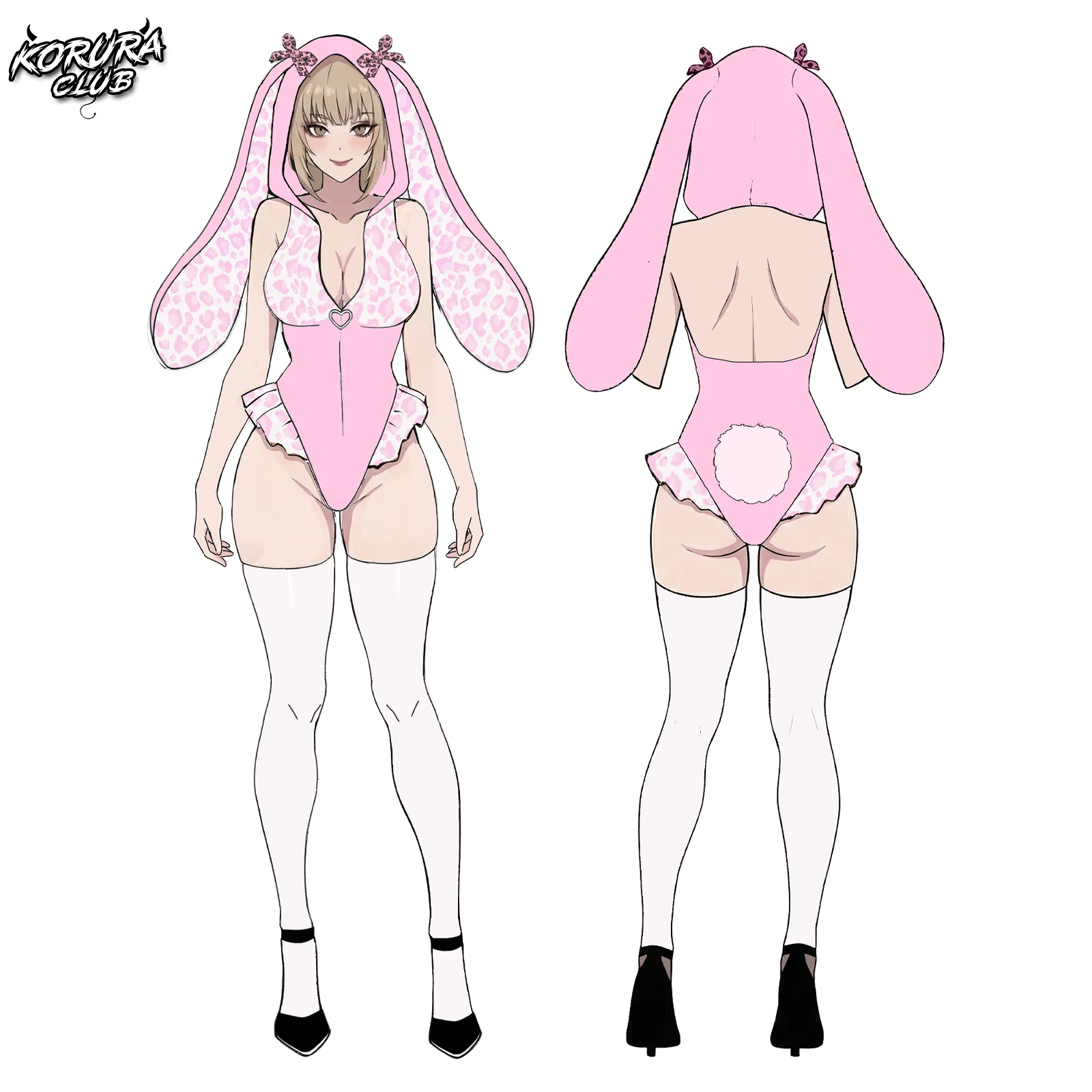 Pre-sale Cosplay Leopard Print Bunny Lingerie KO141 - Image 3