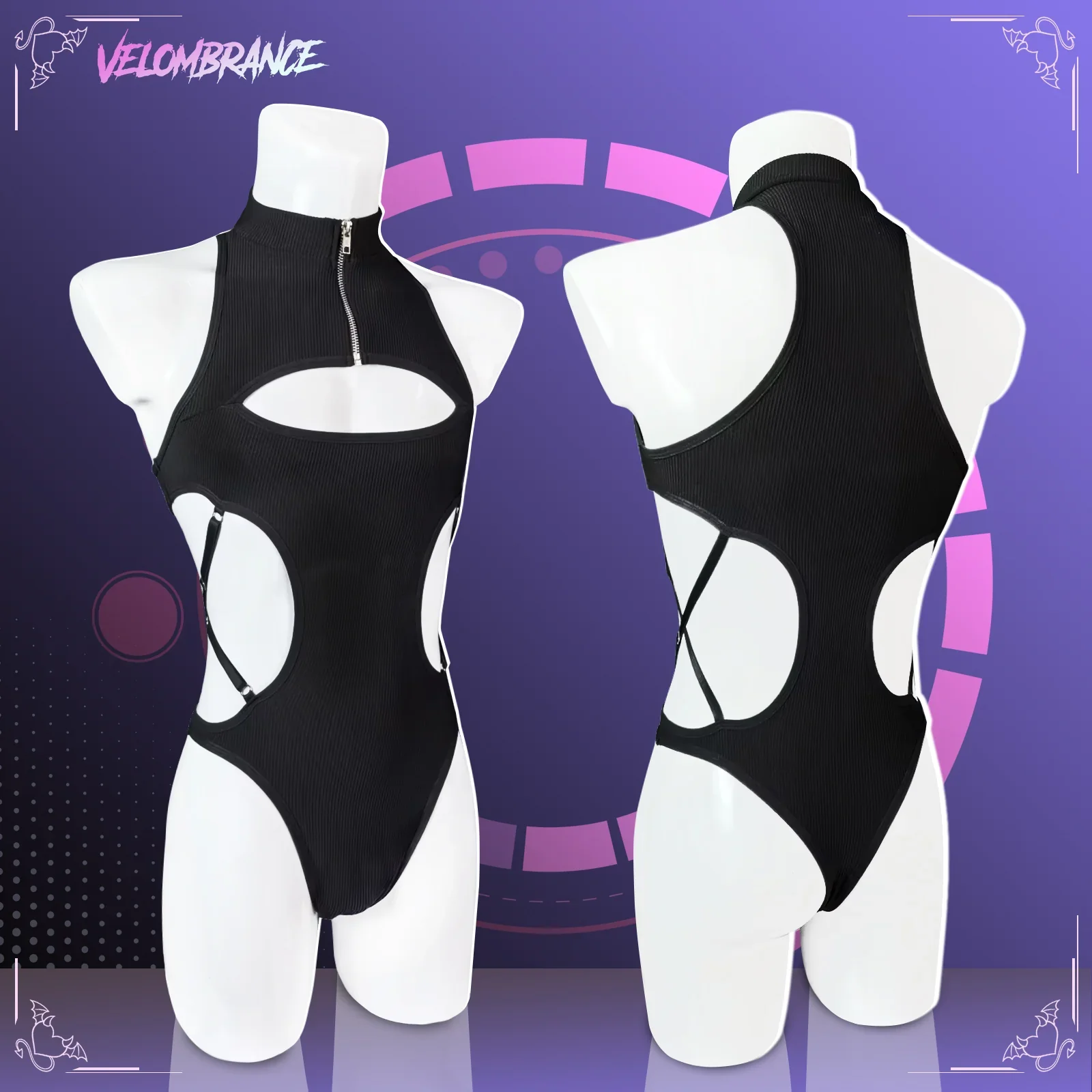 Pre-sale Femboy Hollow-out Bodysuit (2-Piece Set） AS58 - Image 2