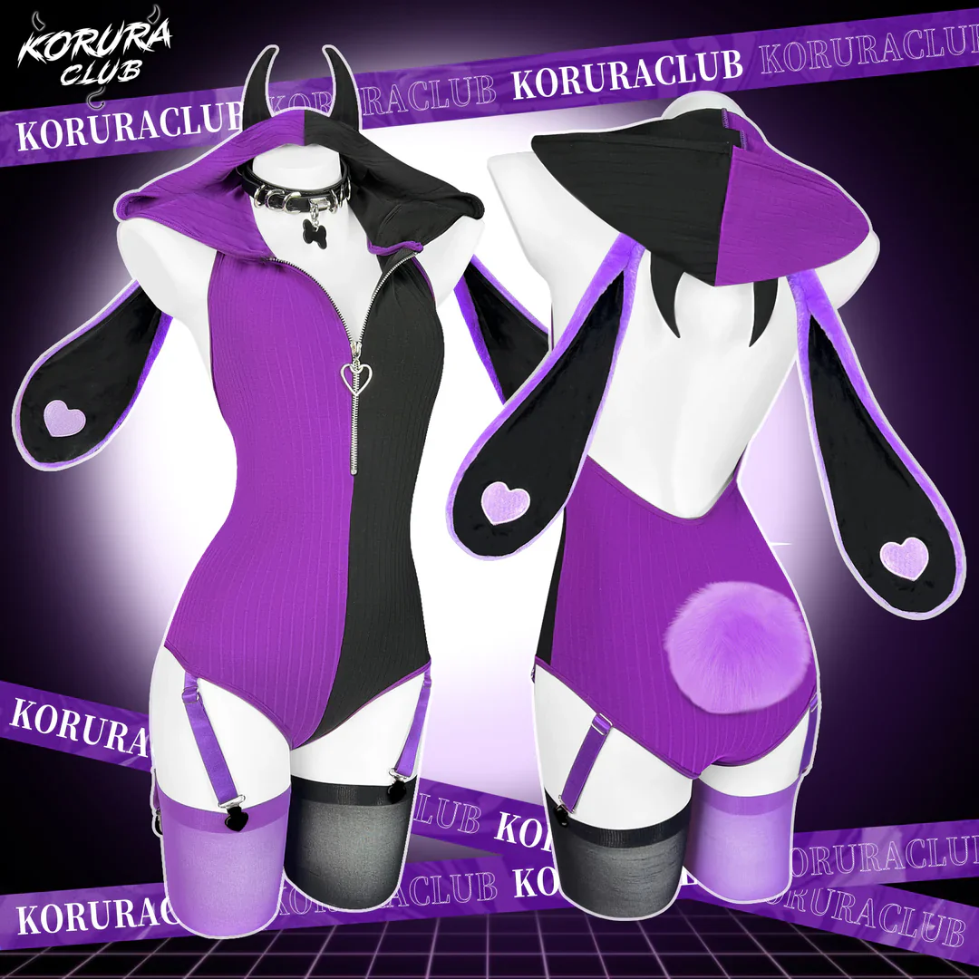 Heart Pattern Two-Tone Bunny KO129 - Image 4