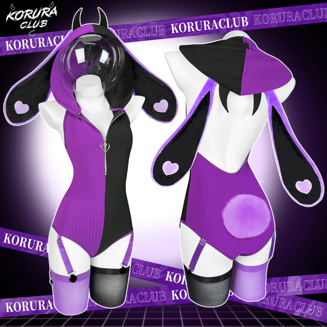 Heart Pattern Two-Tone Bunny KO129 - Image 5