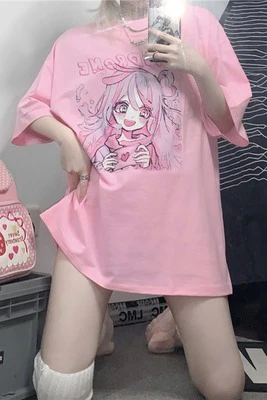 Printed loose short sleeve t-shirt HA0518 - Image 6