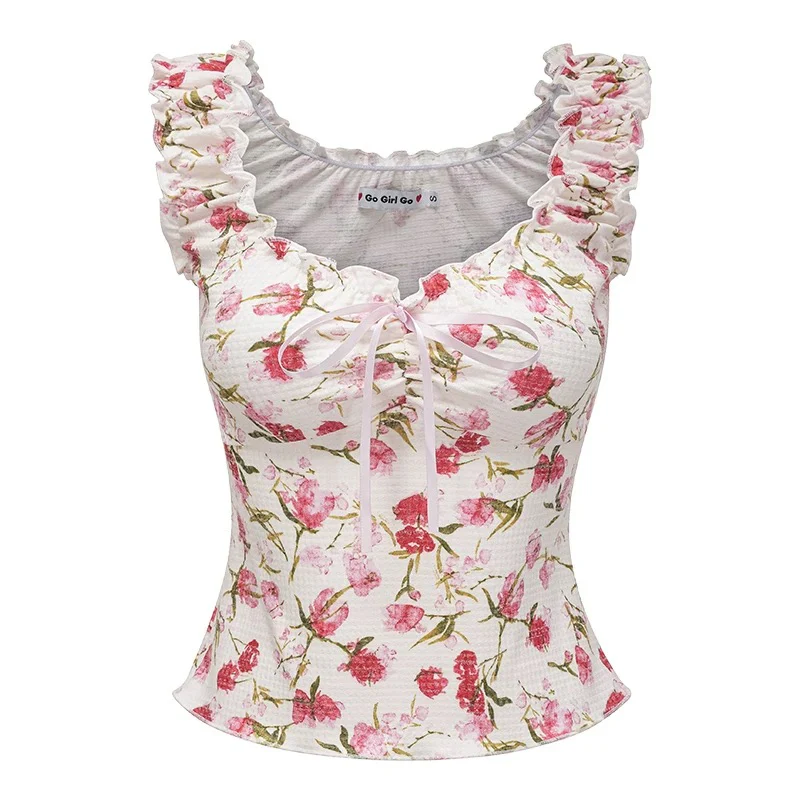 Printed Sleeveless Tank Top HA29705 - Image 5