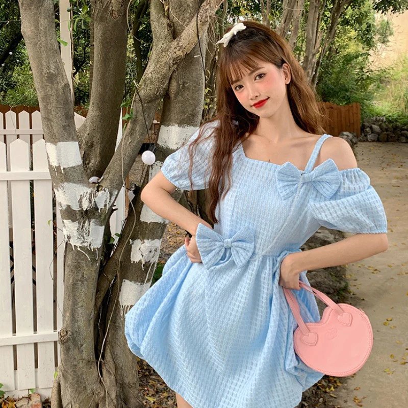 Puff sleeve bow dress  HA0368 - Image 3
