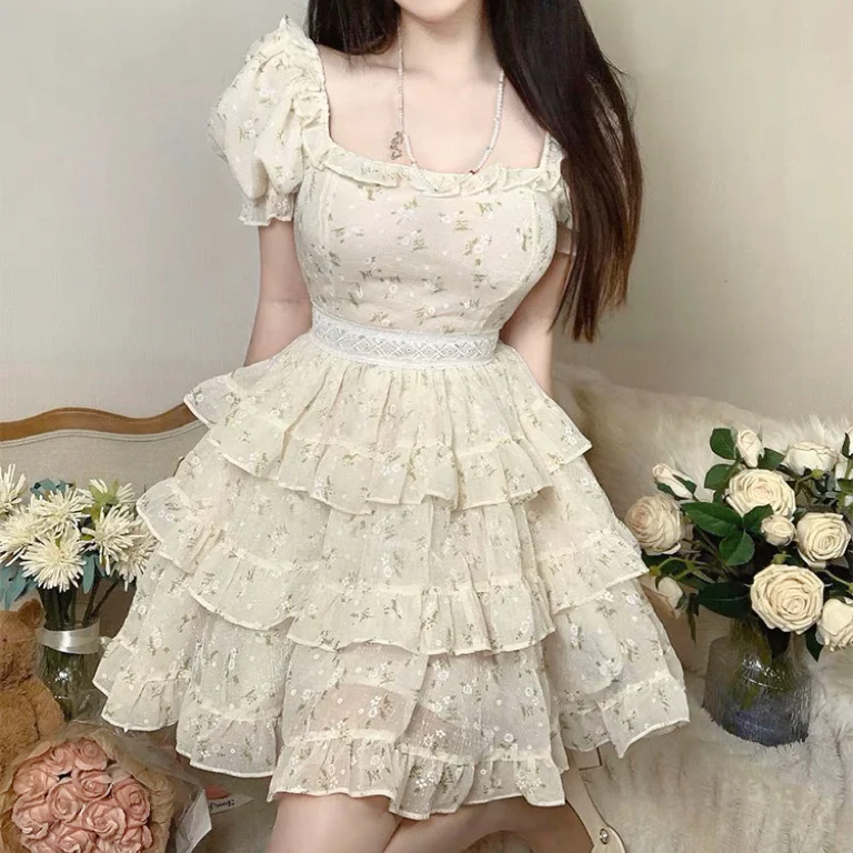 Puff Sleeve Floral Dress   HA2209 - Image 2