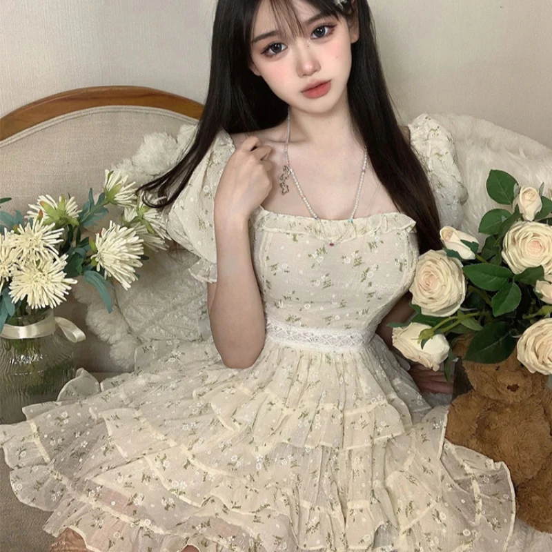 Puff Sleeve Floral Dress   HA2209 - Image 4
