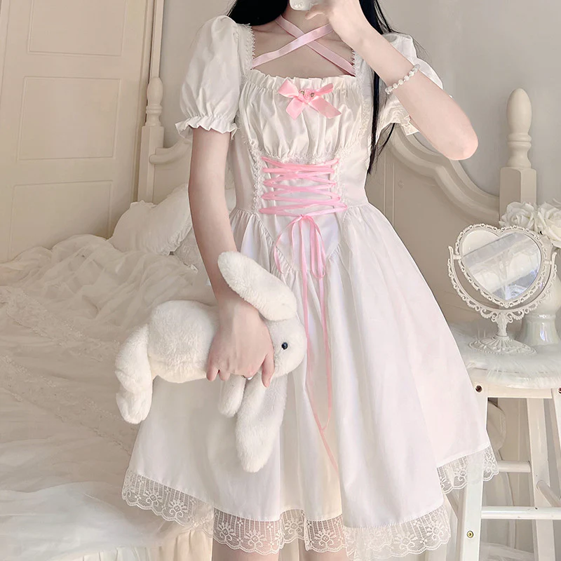 Puff Sleeve Lace Princess Dress    HA0548 - Image 2