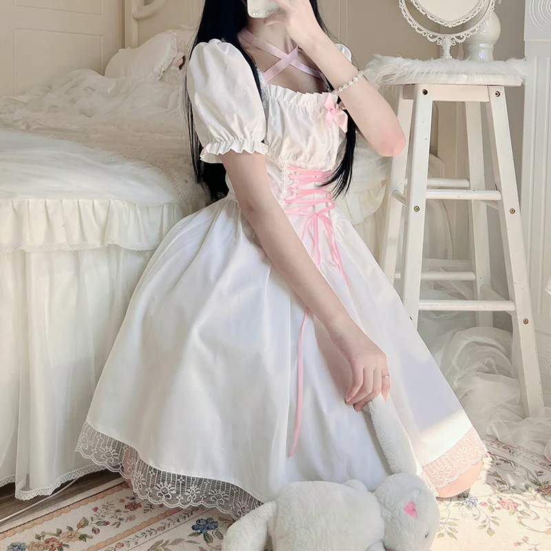 Puff Sleeve Lace Princess Dress    HA0548 - Image 3