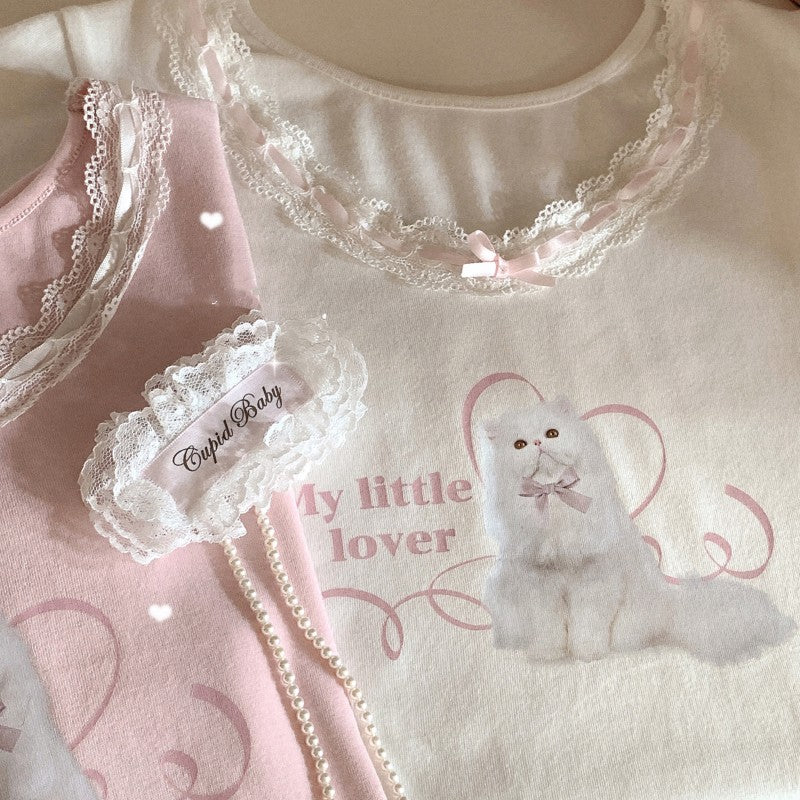 Puff Sleeve Sweet Girl T-Shirt  HA1657 - Image 2