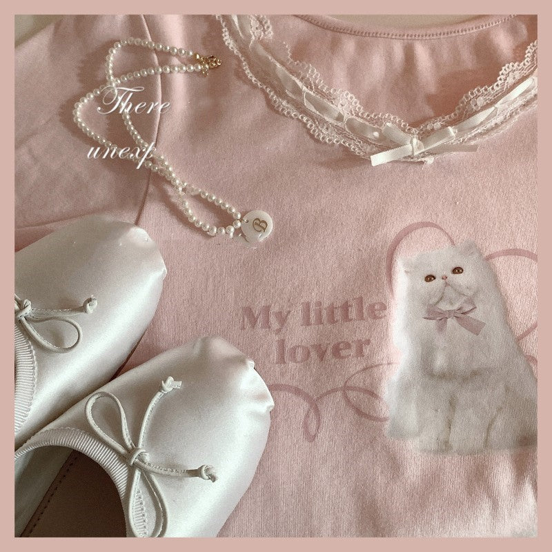 Puff Sleeve Sweet Girl T-Shirt  HA1657 - Image 4