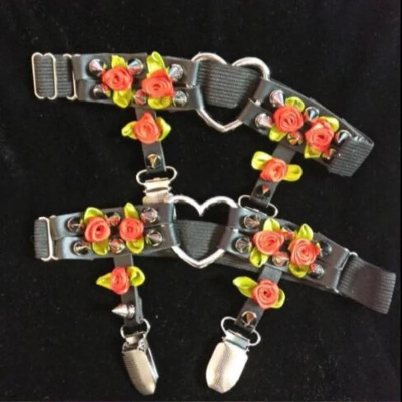 Punk Studded Garter Leg Rings HA2190 - Image 5