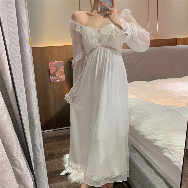 Pure Desire Long Sleeve Nightdress HA0928 - Image 4